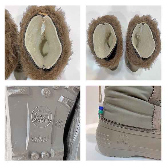 Vintage Sorel Kaufman Nylon Waterproof Snow Winter Rain Duck Boots, Sz 7 - Picture 10 of 12